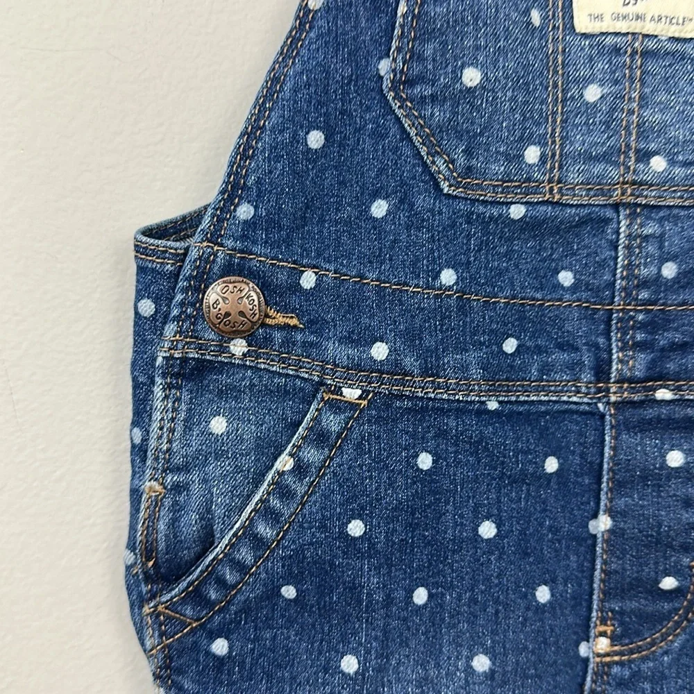 Oshkosh B’gosh Girls Polka Dot  Overalls Sz 2T